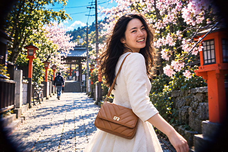 The Kyoto photograph enlarged 2× with MacnifyIt’s Enhance (AI) method, whole frame